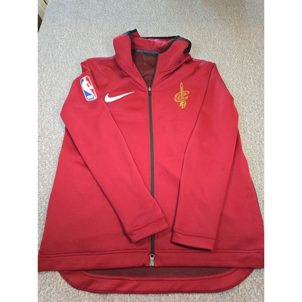 Cleveland Cavaliers Jacket Mens XLarge Red Nike Hoodie Therma Flex Full Zip NBA